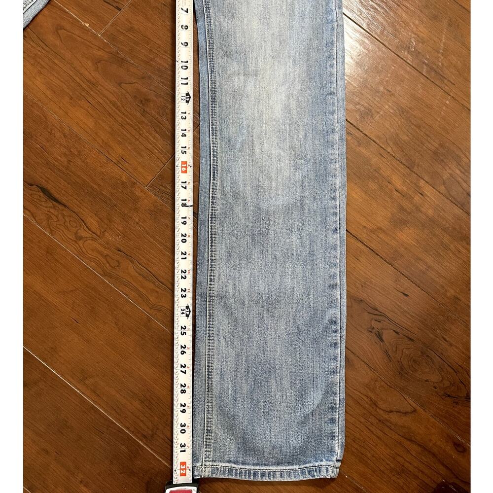 Rock & Roll Denim Revolver Straight Mens 28x34 Slim Straight Light Wash Jeans - Picture 8 of 8